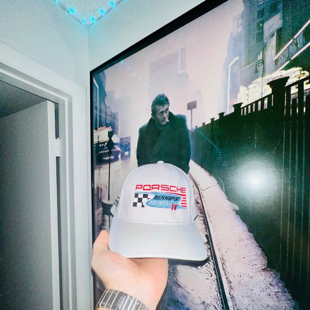 PORSCHE RENNSPORT REUNION VI OFFICIAL EVENT HAT Cap F1 Racing White ADJUSTABLE